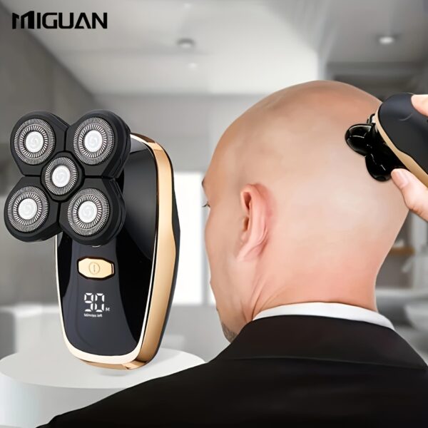 Electric Razor For Men Electric Head Hair Shaver LED Display -  Mens Cordless Rechargeable  Bald Head Razor ,five Blade Electric Shaver