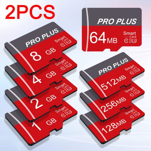 2pcs Memory Card 8GB 4GB 2GB 1GB High Speed Flash Micro SD Card 512MB 256MB 128MB 64MB A1/C10/U3 Memory Memory Card TF/SD Card for Tablet/Camera/Mobile Phone/Laptop/PC/Car Audio/Game Console/Audio -Store Your Files Securely!
