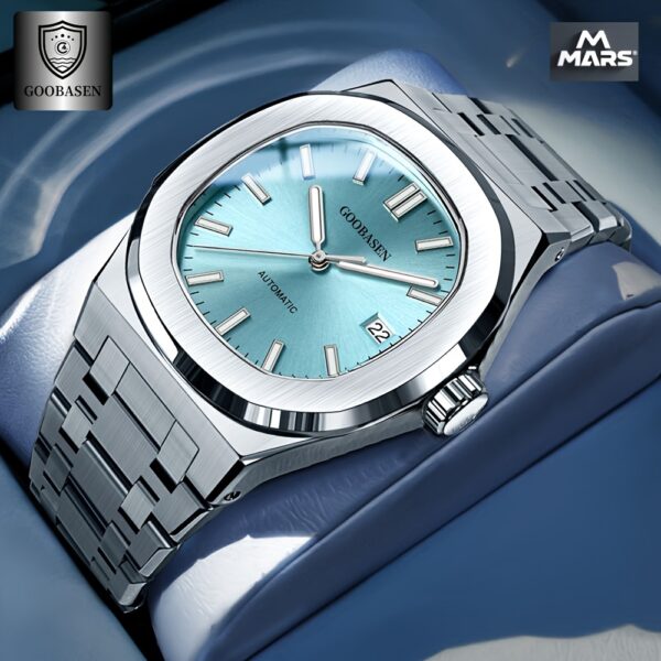 d0454aad-9511-4560-bac2-ef247bc58851.jpg LegacyMacaw WingEscapement Chronometer - Automatic Mechanical Watch with 30m Waterproof, Stainless Steel Case & Band, Roman Numerals, Blue Dial, Date Display, Business Style for Men, Christmas/Valentine's/Thanksgiving Gifts, Without Battery