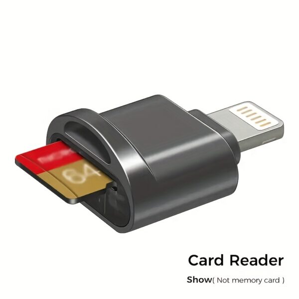[MFi Card Reader] MFi Storage Expander, SD/TF Card Reader for iPhone 14 13 12 11 & iPad | OTG Micro Memory Card Adapter with 8-Pin Lightning
