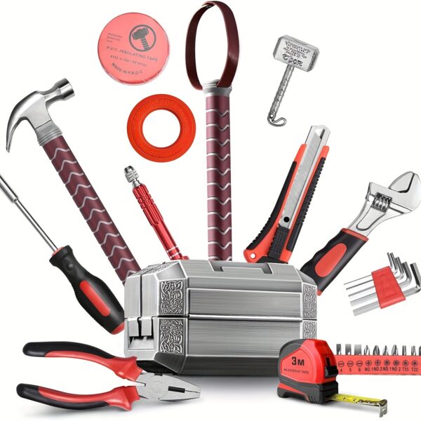 A Set Of 28 Hammer Toolboxes, A Multifunctional Household Repair Tool Set, DIY Hand Tool Kit, A Unique And Novel Gift For Men's Holidays