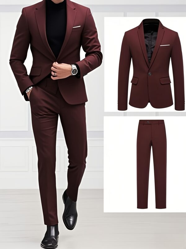 Elite Men'S Business Suit Two-Piece Set with Single Button Closure Simple Design Slim and Handsome Long Sleeve Jacket and Pants Suitable for Business Professional Meetings Interviews and Business Casual Office Daily Wea, Two Piece Suit for Men, Suit for Men Full Set, Wedding Suit for Men Plus Size, Suit for Men, Dress Suits for Men, Office Wear, Interview Outfit, Modern Menswear, Classic Suit, Highquality Stitching, Tailored Fit, Formal Ensemble, Men Wedding Suit For Men, Men Suit For