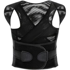 -Grade Posture Corrector Back Brace - Invisible Under Clothes, Adjustable & Breathable Support Belt with Hook & Loop Closure, 2-Hour Daily Wear for Adults,, Students (Men & Women) - Slouching, Lordosis, Kyphosis