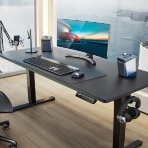 63/55/48/40 inch adjustable height electric lift desk, ergonomically designed recording studio desk, gaming desk, suitable for home offices, cafes, restaurants, recording studios, 4 colors, electric standing desk, perfect Christmas gift