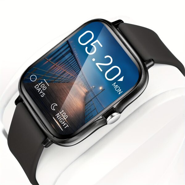 [Large Screen Smart Watch] New 1.83-Inch Large Screen Smart Watch | Smartwatch with Multiple Sports Modes, Wireless Calling, Weather Updates, Remote Camera Control, Music Playback, Compatible with iOS and Android, for Outdoor Activities & Daily Wear, Multifunctional Health Tracking, Message Notifications - Unisex Fitness Tracker