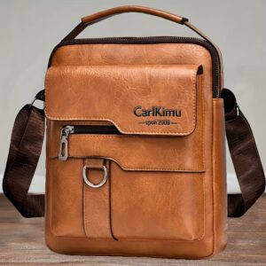 [Fashionable Crossbody Bag] Casual Men's Crossbody Bag, Single-Shoulder Bag | Simple and Trendy Handbag for Going Out [Zipper direction random