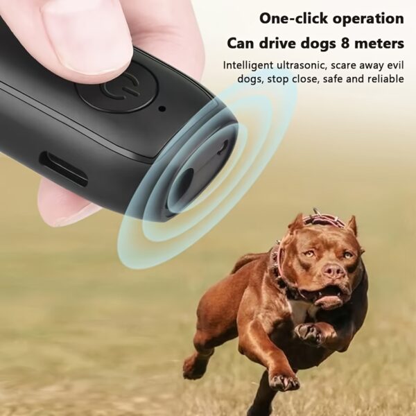 Soundwave Technology Dog Repeller & Trainer - USB Rechargeable Anti-Barking Device with 8M Control Range, One-Button Operation for Pet Training & Safety, Compatible with Most Collars, Dog Repeller Device, Pet Safety Device, Modern Pet Accessory, Durable Pet Gadget