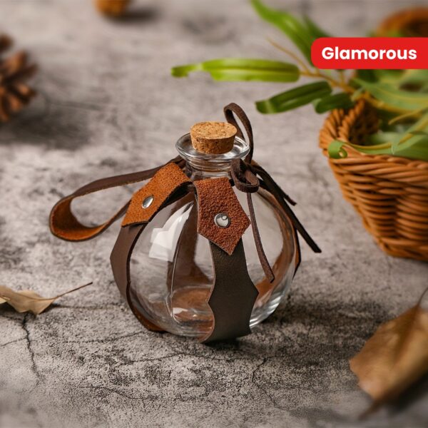 d6c0b281a0872cc16813a2a09c572340_jJbNKSxL0OCok.jpg Dark Magic Potion Bottle - Brown Wizard Potions Glass Holder with Cork Stopper and Harness with Holster Loop