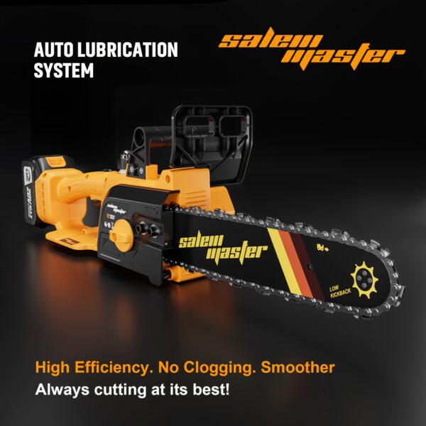 [Free 4.0Ah Battery*2/1]12" Brushless Cordless Chainsaw with Auto-Lubrication & Tool-Free Chain Tension | 4.0Ah Li-ion Battery & Overload Protection | Compact Lightweight Design for Women/Seniors | Cuts 12" Trees/Limbs