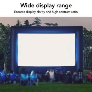 Ultra-Portable 100-Inch Projector Screen with Crease-Resistant Polyester Material - 4:3 Widescreen Movie Theater projection, Black Border Framing for Home Theater, Office, Gaming, Travel - Includes Hanging Accessories - Compatible with Smartphones, Laptops, Projectors