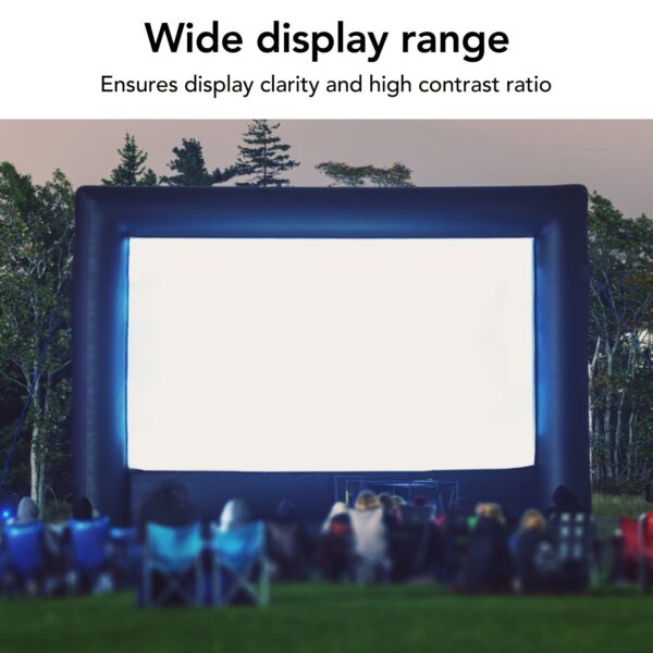 Ultra-Portable 100-Inch Projector Screen with Crease-Resistant Polyester Material - 4:3 Widescreen Movie Theater projection, Black Border Framing for Home Theater, Office, Gaming, Travel - Includes Hanging Accessories - Compatible with Smartphones, Laptops, Projectors