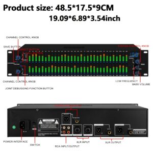 d98c080f-3864-4bf4-a480-130807934127.jpg SENHEIDESHI-EQ32 2U Digital Equalizer Piano Pattern LED Lighting, Dual Band Equalizer with Music Blinking, Multiple Trs6.35/Rcalotus/Xlr CANNON Interface USB Interface Noise Reduction Function, Suitable for Stage Performance And Recording
