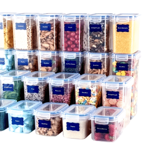 36pcs Reusable Food Storage Container Labels with Pen - Glue-Free, Self-Adhesive, Blackboard Sticker for Spices, Cheese, and More - Kitchen Accessories