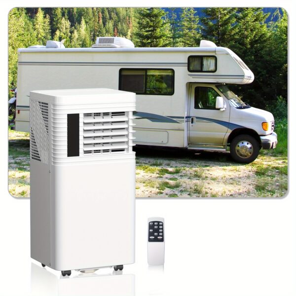8, 000 BTU RV Air Conditioner cool Up to 350 Sq.Ft, 4 Modes Portable AC Unit with 24Hrs Timer/ LED Display/ Remote Control/ Installation Kits, AC Unit for RV, White