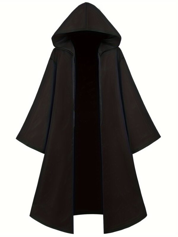 Long Black Loose Hooded Cape Halloween Costume Cosplay Outfit Thin Suitable for Festival Stage Performance
