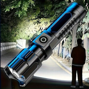 2pcs High Lumen LED Tactical Flashlight with 3-Mode Adjustable Zoom, Portable Camping Light for Hiking and Home Emergency Use, Built-in Lithium Battery, Hiking Equipment, Ergonomic Grip, Reliable Flashlight, Bright Illumination, Outdoor Enthusiasts