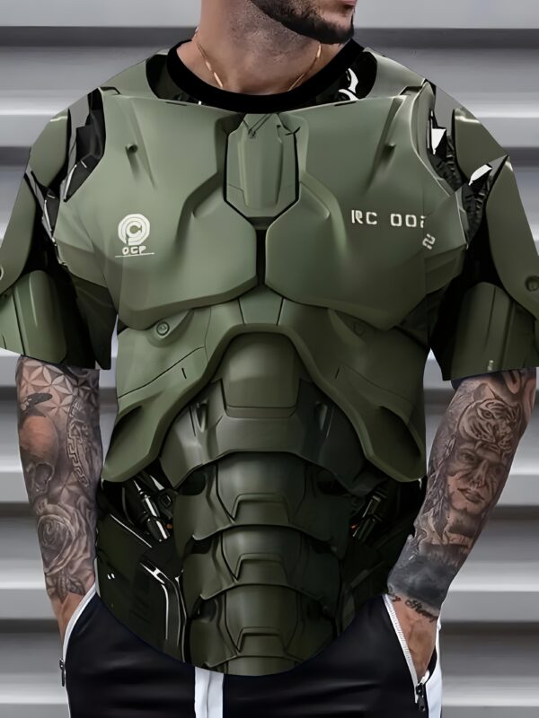 Men's Plus Size Full-Body 3D Armor Print Short-Sleeve Shirt Jacket - Vest Style with Chest & Back Panels, Casual & Cosplay Costume, Machine Washable (Costume Party, Themed Events) - No Assembly Required, PLUS SIZE, Plus Size Mens T Shirt, Plus Size Men Clothing, Mens Plus Size T Shirts, Mens Plus Size Tshirts, Men Plus Size, Men T Shirt Plus Size, Mens Plus Size Christmas, Plus Size Men Shirts, Oversized T Shirt Men, Men Plus Size Clothing, Tshirt Men Plus Size,