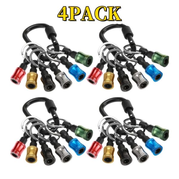 2 Sets/4 Sets Drill Bit Christmas Gift The Gift for Men Unlimited Tools Magnetic Drill Bit Keychain Cool Trick White Elephant Gift for Adults Dad Husband Him