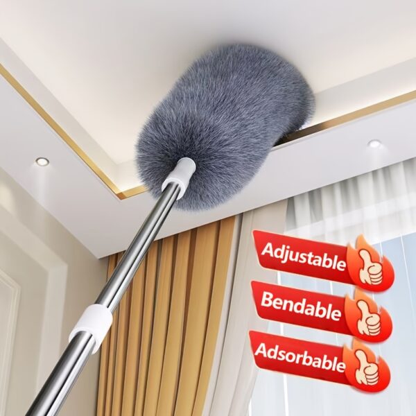 df8d67e8-a349-4253-9af0-4e0887df8b7e.jpg Adjustable & Bendable Microfiber Duster - Washable, Reusable Cleaning Tool for High Ceilings, Furniture, and Cars, 3 Red Thumbs-Up Symbols of Approval, Dusters for Cleaning