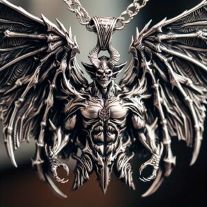 83.48gal Titanium Steel Made Dark Hell Devil Pendant Men'S Hip Hop Punk Necklace Jewelry Gift