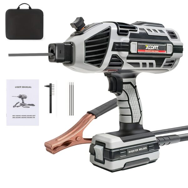 Handheld Welding Machine, Portable ARC Welder Gun 110V Handheld Stick ARC Welder IGBT Inverter for 3/32"-1/8" Wire Rod with Electric Welder Machine Kit