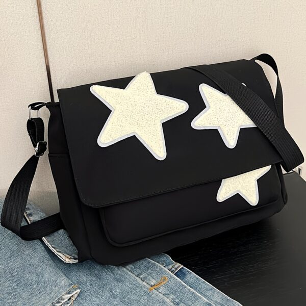 e361ac0c-bb93-48ee-8519-117f1103ad84.jpg 1pc Casual Crossbody Pouch with Star Decoration, Fringe Details, Lightweight Adjustable Shoulder Strap, Zipper Closure Universal Shoulder Bag-Suitable for Independence Day, Ramadan, Thanksgiving, Christmas Etc-Sports Style-Casual Fashion Accessories