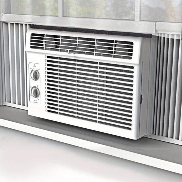 Yotache Air Conditioner Window Seal Kit - 1"x1" High Resilience Foam Weather Stripping Insulation Strip for AC, Noise Reducing, Air Leak Proof, No Glue, 13ft Long (6.5ft x 2 Rolls, Black)