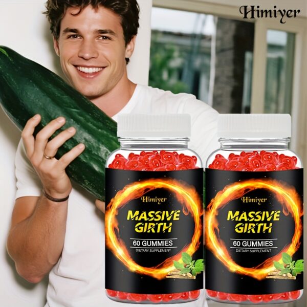 3pcs -MASSIVE GIRTH Gummy - Vitality Power Gummy, Natural Ingredients Awaken Your Physical Potential, Special For Men'S Herbal Endurance, High-efficiency Extract, Rich In Maca Root, ASHWAGANDHA-massive Girth For Men, Enlargement