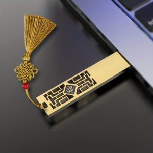 e4214b68-0506-4ed7-a025-ce8ba966fafa.jpg 100% capacity 128GB Chinese style Chinese style USB Flash Drive 64GB High Quality USB stick pen drive flash U disk Golden/Black/Pink computer Gift Tassel rope USB 2.0