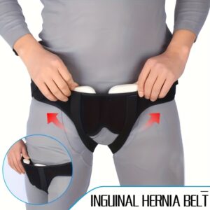 [Inguinal Support Belt] Inguinal Support Belt for Men and Women - Middle-Aged & Elderly Double-Sided or Single-Sided Compression Belt with Removable Pad & Adjustable Strap