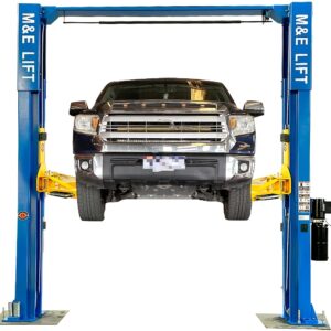 e5bd6552-ddd1-4f25-b175-5dfb64d99653.jpg Heavy-Duty ME-LM110S Two Post Car Lift - Professional Auto Lift with Dual Hydraulic Chain-Drive cylinders, Overload Protection, Extended Height (70.75"), 11000Lbs Capacity - for Garage, Workshop, Automotive Repair - 220V/60Hz/1Ph Electrical Lift