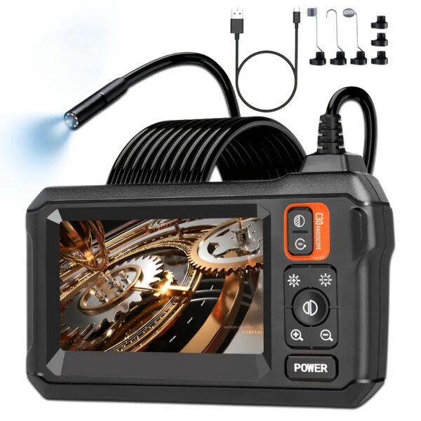 e629114a-751e-4ce9-938d-fd7a62de9fe6.jpg GODBOAT Industrial Endoscope Camera 4.3" IPS LCD Screen, 8mm Single Lens, Auto Repair Plumbing House Auxiliary ABS Material, Battery/USB Dual Power, Lithium Battery, Rechargeable, Plumbing Inspection, Home Maintenance, Lightweight Tool, Handheld Camera, USB Powered, Highquality Lens, Diagnostic Equipment, Borescope Camera, DIY Enthusiasts, Maintenance Workers