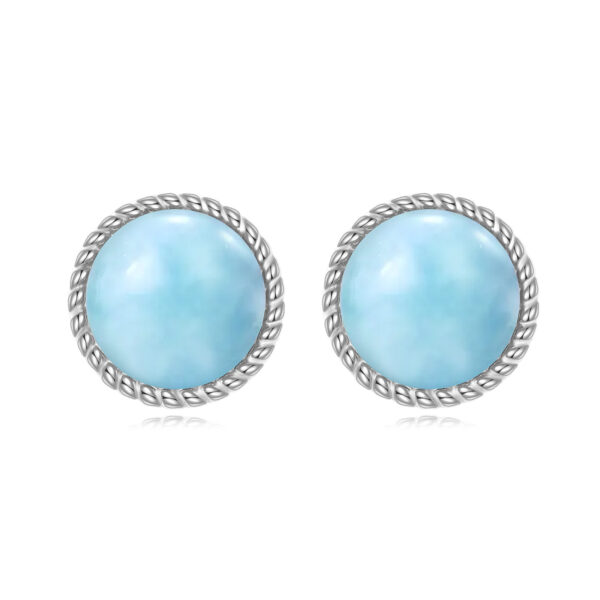 e7716eb768e840ef98e60a631fac52f5.jpeg Sterling Silvery Larimar Stud Earrings - Larimar Jewelry Gifts for Women