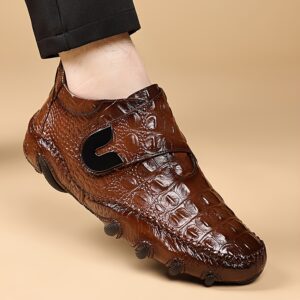 [Genuine Leather Ankle Boots] Genuine Leather Men's Ankle Boots | Top-Grain Leather, Anti-Slip Rubber Sole, Buckle Design | 2 Color Options, 2025 Autumn Trendy, Casual, Business, Party, Outdoor Streetwear