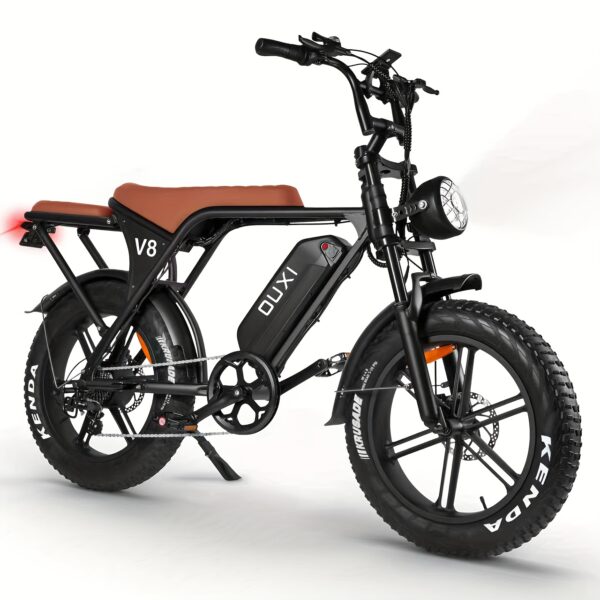 1-Pedal /Electric Bike - Heavy-Duty All-Terrain 20" Tire Electric Mountain Bike with 740W Motor, 48V 15Ah Removable Battery, 7-Speed Gear System, Front/Rear Disc Brakes, Global Voltage 100-240V, Global Plug Compatibility, Alloy Frame & Global Speed Modes (25km/h Top Speed) - Adult Electric Bike for Men & Women, Ideal for Dirt, Trail, Commute, Mountain Riding - E-Bike, Bicycle for Women, Bicycle for Men