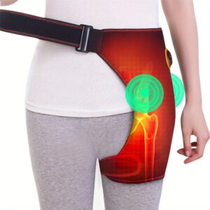 Heated Hip Brace USB Electric Heated Hip Brace with 3 Massager Vibration and Heat Settings Heated Hip Brace for Women Men