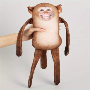 Monkey pillow plush doll hand puppet pendant toy