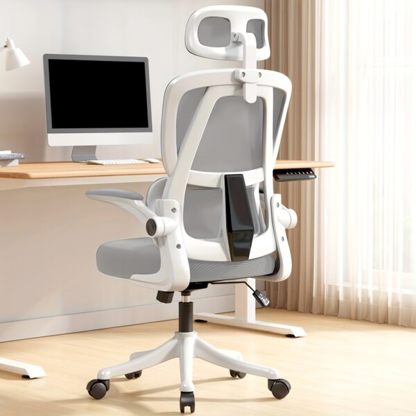 f17d8846-d4be-4bd3-a178-cf3f3eed4a4c.jpg Ergonomic High-Back Office Chair with Wheels - Comfortable Mesh Desk Chair, 330 LBS Capacity, Ideal for Gaming and Work, White