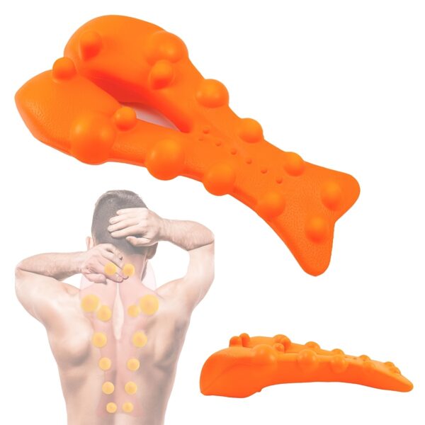 1 Trapezius Trigger Point Massager - A Neck Massager with 14 Trigger Points for Stretching And Relaxing Muscles In The Neck, Shoulders, And Back (orange)