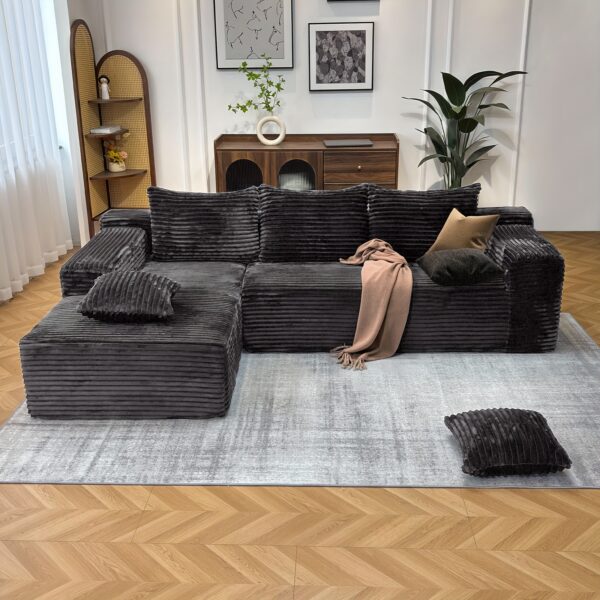 f23832f7-7902-4656-b03f-8b2a7ace09b8.jpg Modern Chenille Soft Cushion Combination Sofa Set, Modular L - Shaped Combination Living Room Sofa Set, Free - Combination Living Room And Tatami Room Sofa (side Chaise Longue)