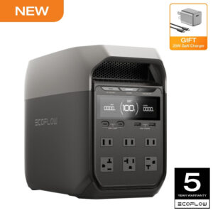 EcoFlow Rapid 20W USB-C Charger and Portable Power Station Delta 3 1024 (Machine and Charger/Solar Panel Separate shipment), Full Charge in 56 Min, 1024Wh LiFePO4 Battery, Durable and Reliable for 10 Years, Solar Generator for Home Backup or Outdoors