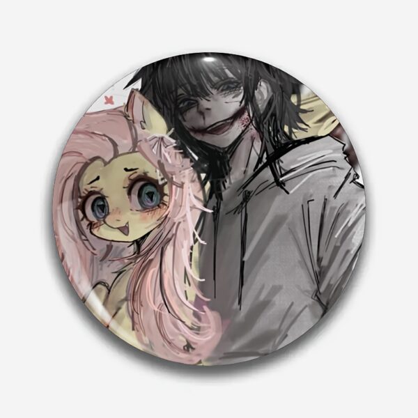Cute Cartoon Character Brooch Pin Badge - Unique Anime Design with Pink Hair & Expressive Eyes, Durable Metal Accessory for Clothes, Bags, Backpacks - Fun Gift for Easter, Thanksgiving, Football Games (Men's Fashion)