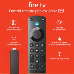 [For Fire TV AI Voice Remote] AI Voice-controlled TV Stick Remote Control, Compatible Fire TV Remote Pro, Alexa Remote Control, Backlit Buttons And TV Controls, Supports 4K, HD Streaming, Smart Home Control