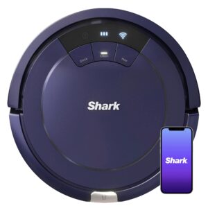 f72d1b2f-e8ad-46f4-9a75-69f7de3e330e.jpeg SHARK RV765 ION Robotic Vacuum, Wi-Fi Connected, 120min Runtime, Compatible with Alexa, Multi-Surface Cleaning, Deep Royal Blue