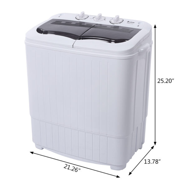 17.8LBS Washing Machine & 1.5CuFt Dryer Combo /ENERGY STAR Certified Compact Laundry Set with Stainless Steel Tub / Smart Control, Quick Wash/Dry, Noise-Free /Apartment, Dorm, RV, Home Ideal for Small Spaces