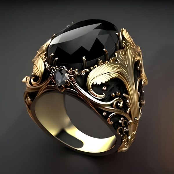 [Luxurious Men's Ring] Luxurious Baroque-inspired Vintage-style Men's Ring | Adorned with Synthetic Zirconia - Perfect Gift for Him