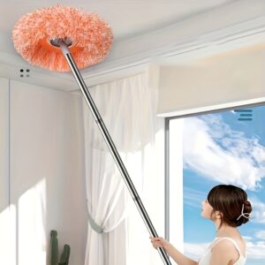 fafbe80b-46a3-4c2d-9c15-0ccbd90a45a2.jpg 1pc Ceiling Mop, Flexible Rotating Floor Mop, Wall Mop, Wet And Dry Dual-use Mop for Floor Wall Tile Glass Window Car Cleaning, Cleaning Supplies Tool