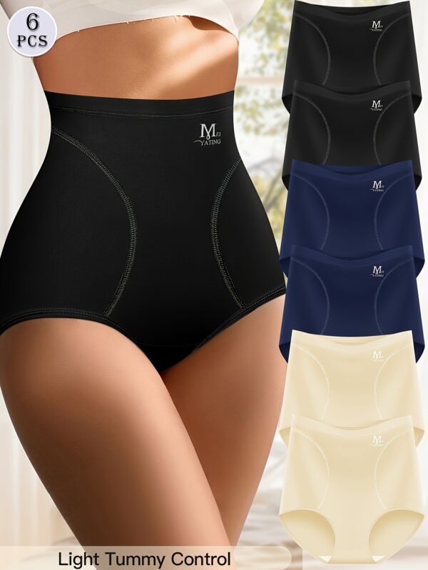 fb511db7-ecbf-4684-b355-a705dc329d28.jpg 6 Packs, High Waist, Tummy Control, Seamless, Women'S Underwear, Briefs, Comfortable Version, Body Shaping, Hip Lifting, Summer Thin Version