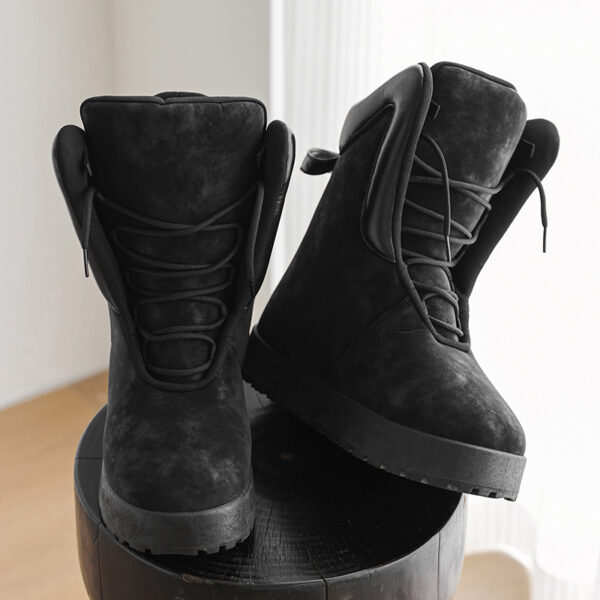 Women's & Men's Plus Size High-Knee/Thigh-High/Over-the-Knee Boots - Heavy-Duty -like Texture & Rubber Sole, Lace-Up Ankle Strap & Arch, All-Weather Outdoor Boots for Men & Women, All-Season Casual & Formal Use (Multi-Color Options) - Solid Color Design, Round Toe, Lacing System, Durable & Comfortable for Year-Round Wear, Suitable for Men & Women (Ideal for Boots), Boots for Men Fashion, Mens Knee High Boots, Casual Shoes for Men, Winter Boots, Long Boots for Men,