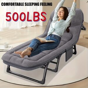 Outdoor Folding Bed, Camping Bed With Flip Mattress, Portable Foldable Guest Bed, 600 Pound Load-bearing Capacity, Handbag, Suitable For Teenagers, Adults, Travelers, Gardens, Balconies.